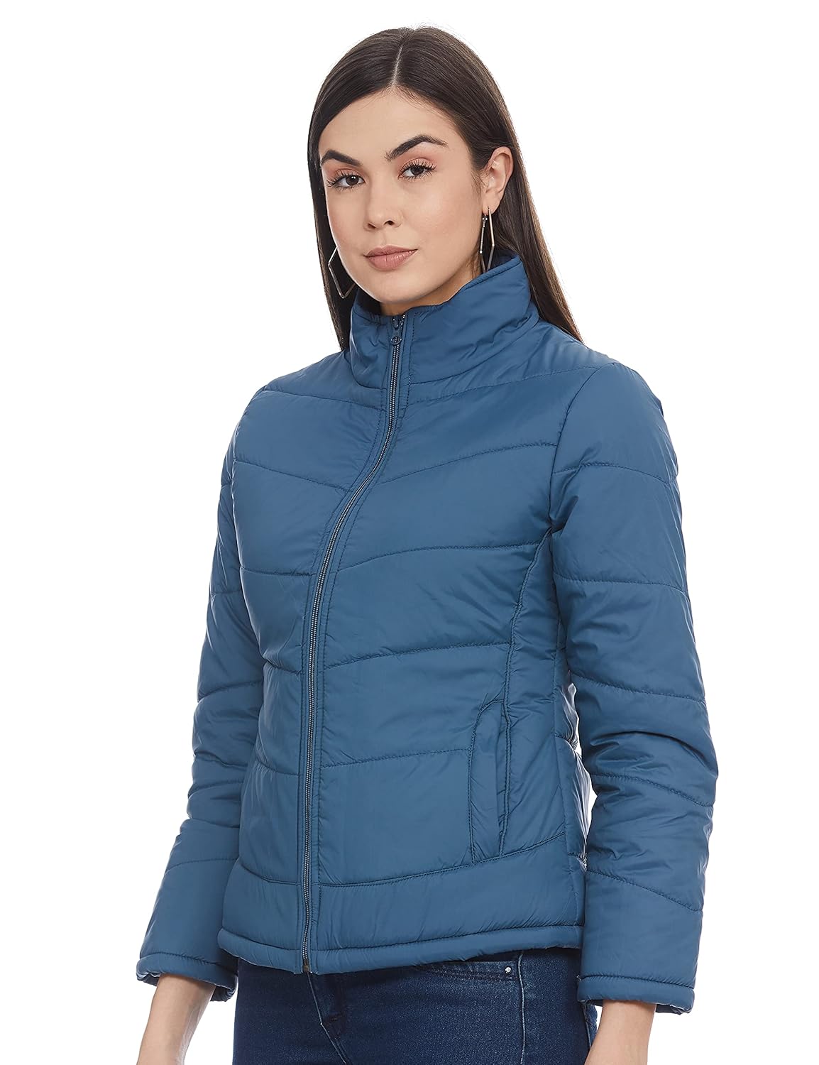Qube By Fort Collins Women's Nylon & Net Nylon Short Length Jacket by Prixsa.com - Image 3