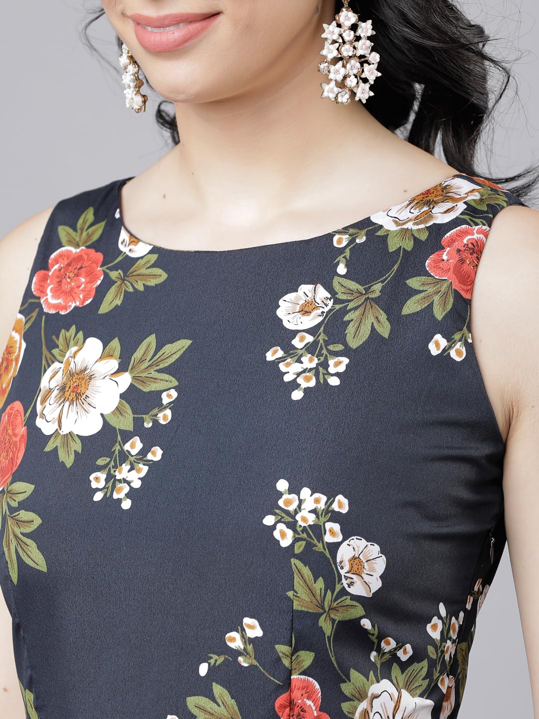 Tokyo Talkies Womens Floral Mini Flared Dress | Sleeveless,Fun & Playful Silhouette | Chic & Effortlessly Feminine| Stylish by Prixsa.com - Image 5