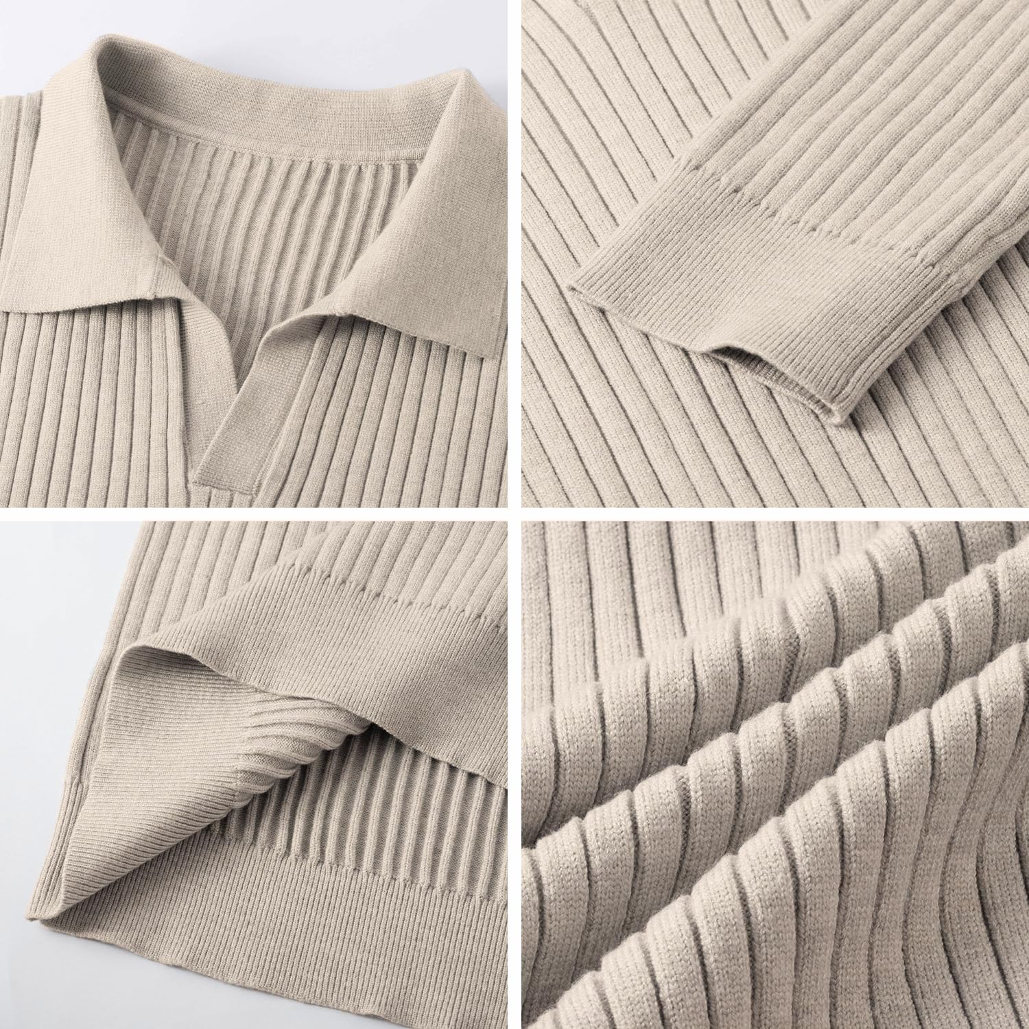 DENIMHOLIC Men's Cotton Full Sleeve Collar Polo Sweater for Men, Rib Knitted Sweaters for Men Winter, by Prixsa.com - Image 6