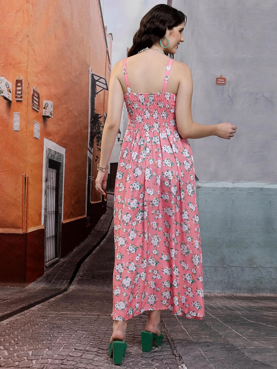 Tokyo Talkies Women's Long Sleeves V-Neck Printed Dresses | Stylish Dresses | Casual Dresses by Prixsa.com - Image 3