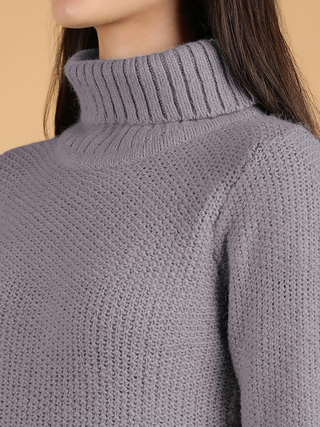 KOTTY Women's Cotton High Neck Sweater by Prixsa.com - Image 5