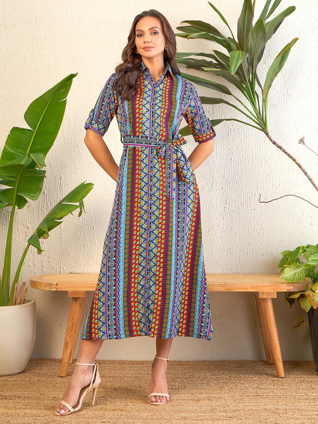 Uptownie Lite Collar Buttoned Down Shirt Maxi Dress by Prixsa.com - Image 5