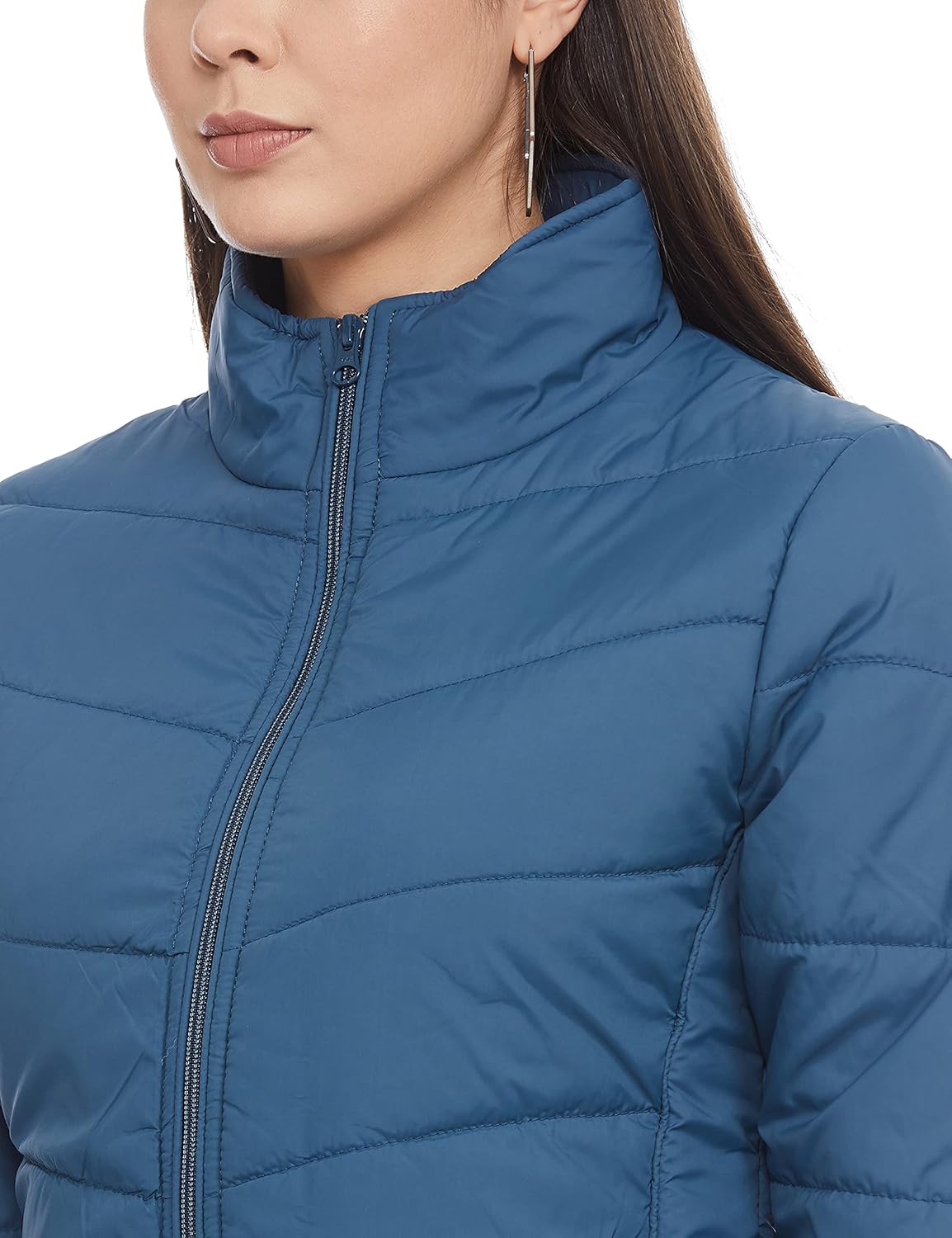 Qube By Fort Collins Women's Nylon & Net Nylon Short Length Jacket by Prixsa.com - Image 4