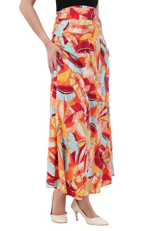 MedleyHues Women's Printed Maxi Wraparound Skirt by Prixsa.com - Image 6