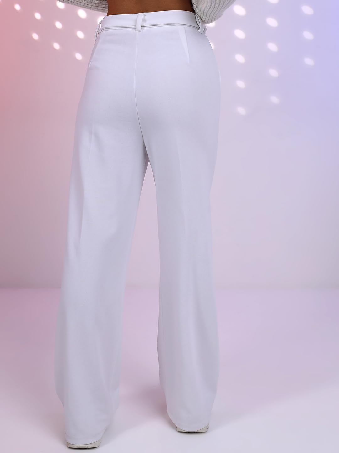 Tokyo Talkies Women's Flared Regular Mid-Rise Stretchable Casual Trousers by Prixsa.com - Image 3