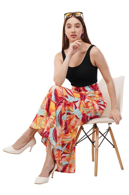 MedleyHues Women's Printed Maxi Wraparound Skirt by Prixsa.com - Image 2
