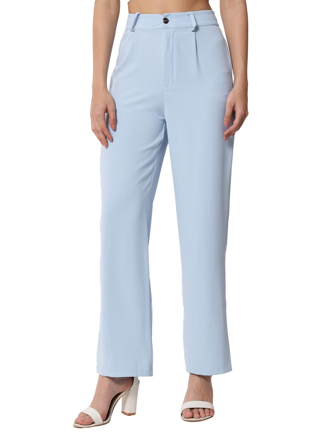 KOTTY Women's Straight Fit Mid Rise Trouser by Prixsa.com