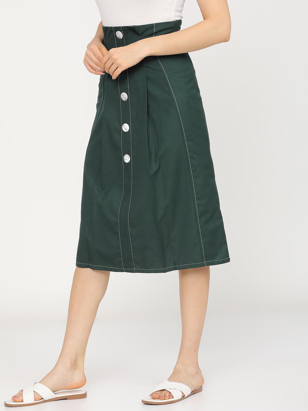 Tokyo Talkies Polyester Bland Western Skirt by Prixsa.com - Image 2