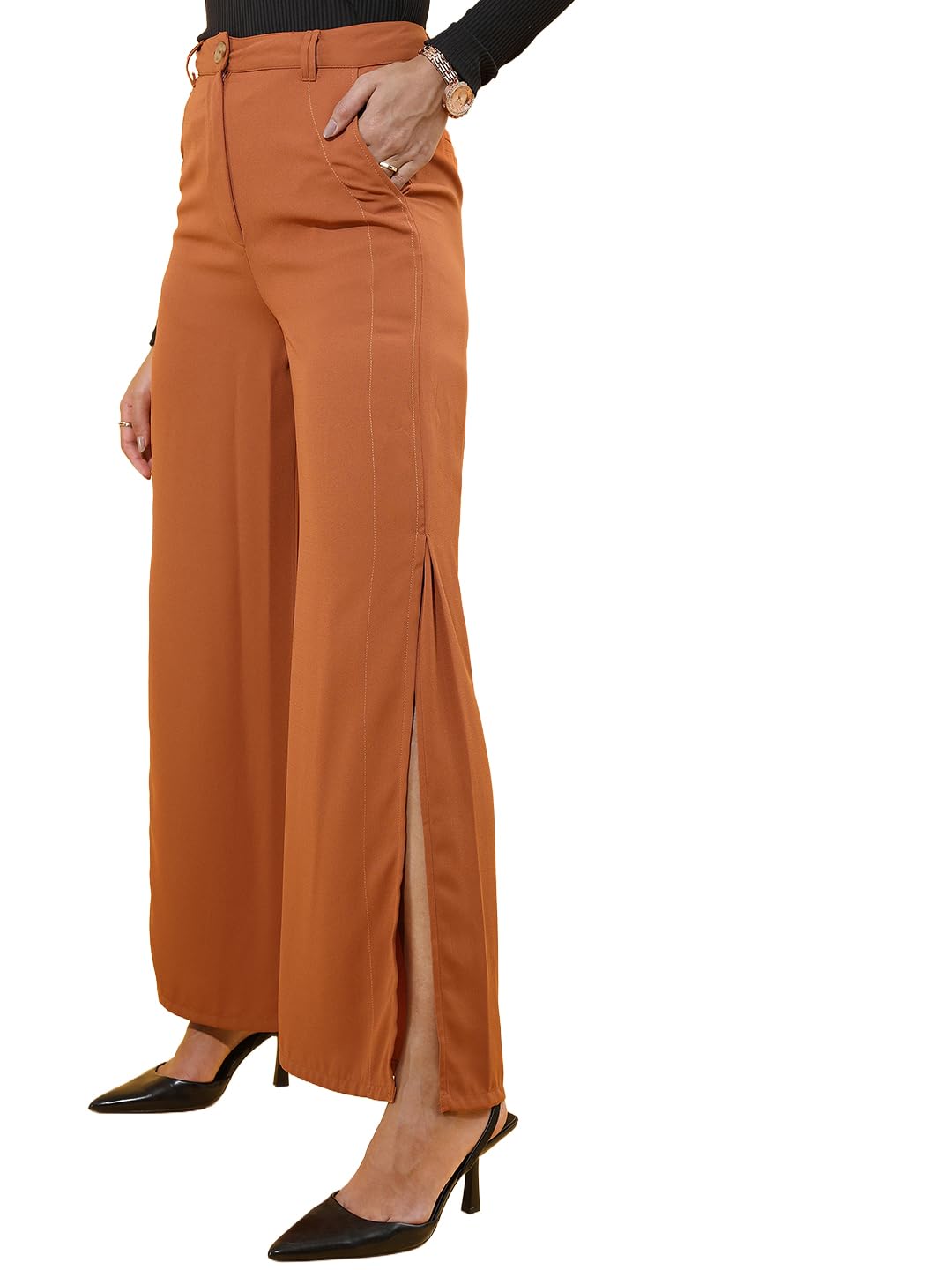 Tokyo Talkies Women's Regular Casual Pants by Prixsa.com