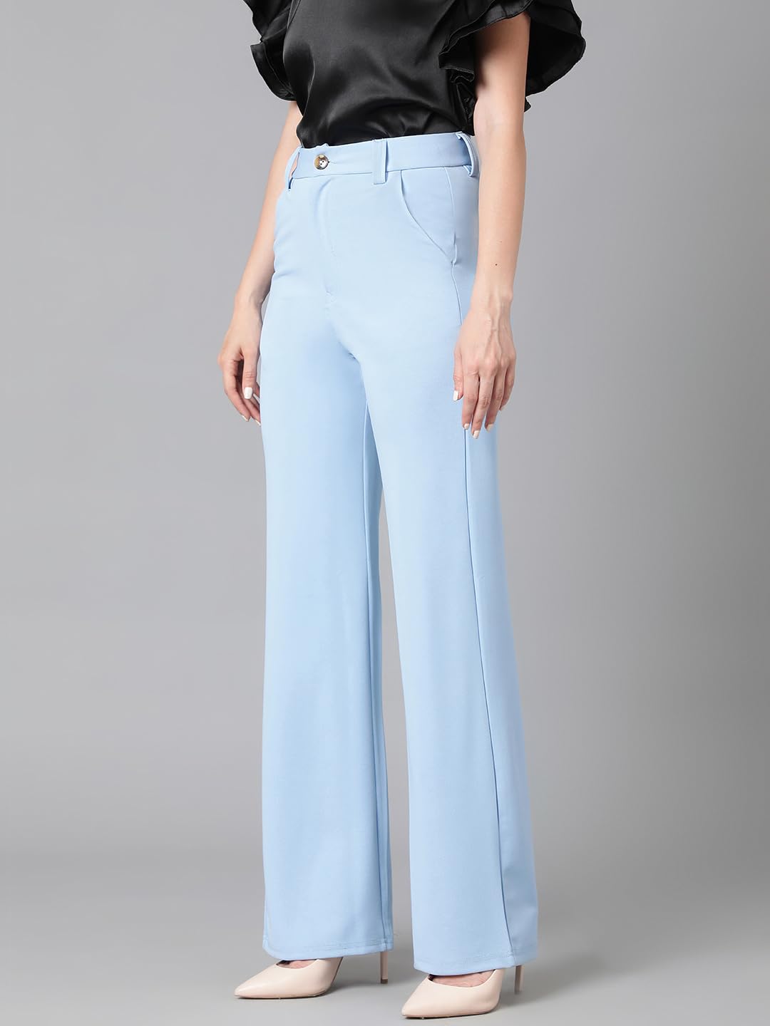 KOTTY Women's High Rise Cotton Blend Relaxed Fit Trousers by Prixsa.com - Image 6
