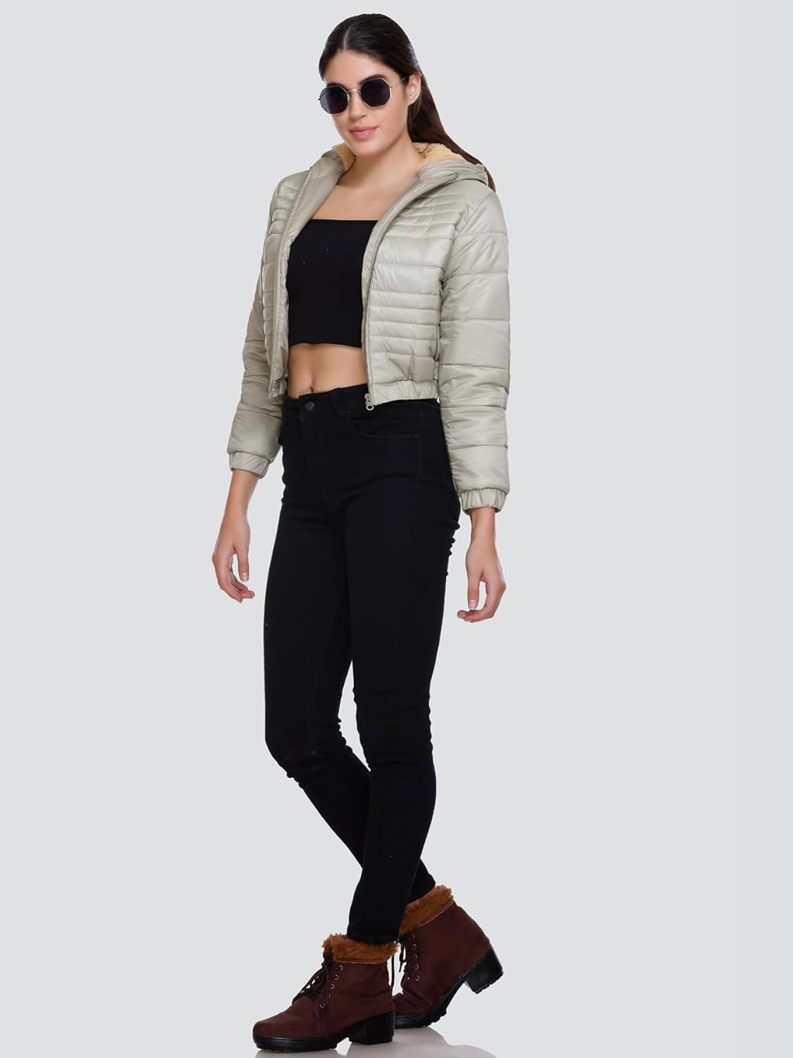RARE TIMES Winter Women Crop Jacket | Full Sleeve Winter Jacket For Women | Stylish Crop Jacket for Women by Prixsa.com - Image 6
