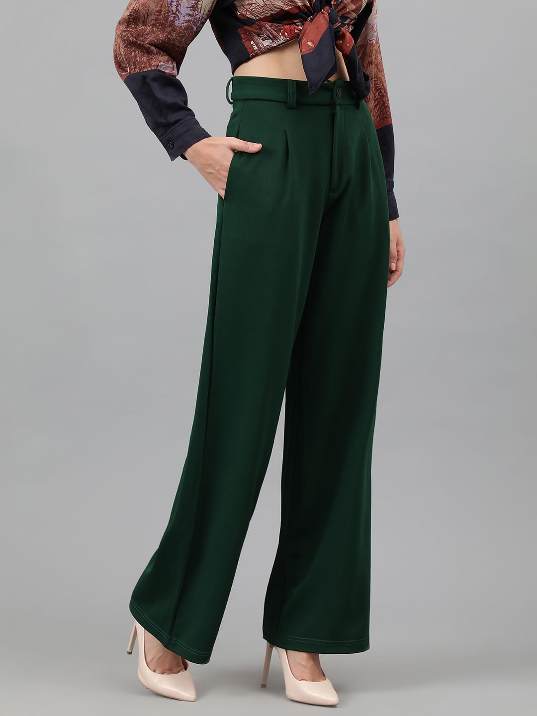 KOTTY Women's Straight Fit Mid Rise Trouser by Prixsa.com - Image 2