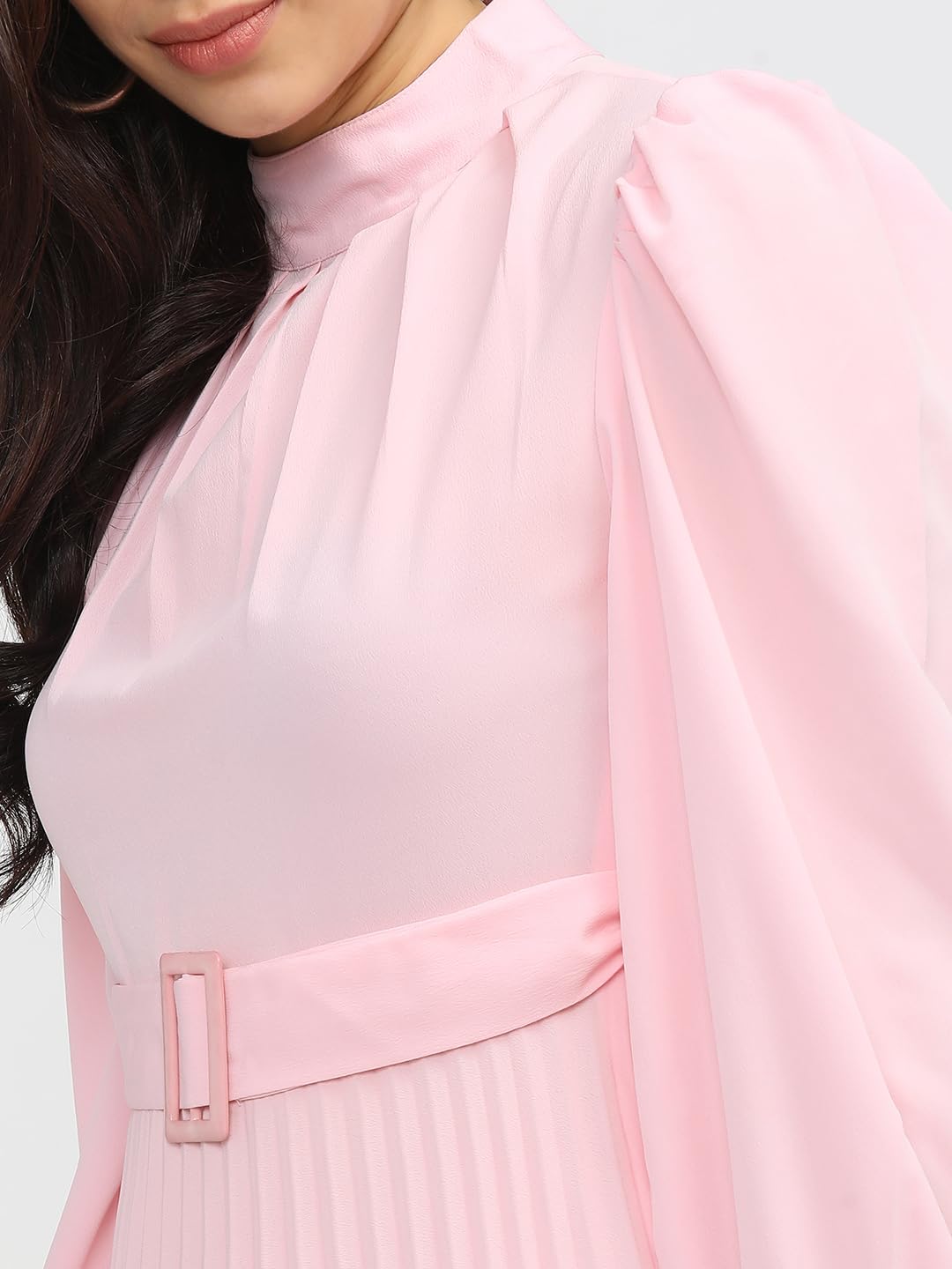 Tokyo Talkies Women's Long Sleeves High Neck Solid Dresses | Stylish Dresses | Casual Dresses by Prixsa.com - Image 4