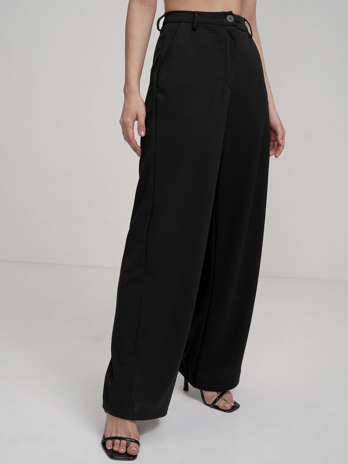 Tokyo Talkies Women's Flared Regular Trousers | Stretchable Trousers|Mid-Rise by Prixsa.com - Image 4