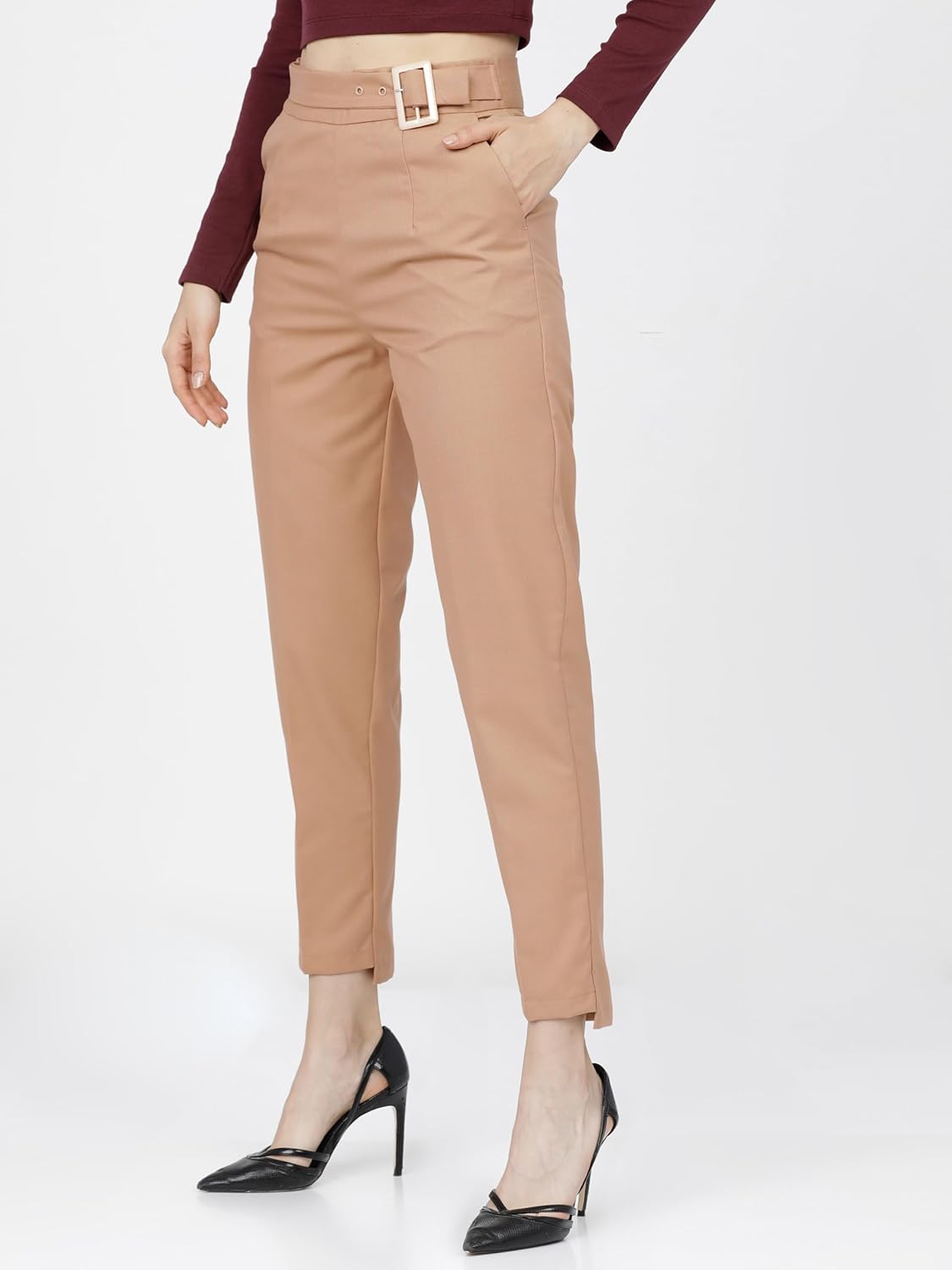 Tokyo Talkies Women's Tapered Casual Pants by Prixsa.com - Image 2