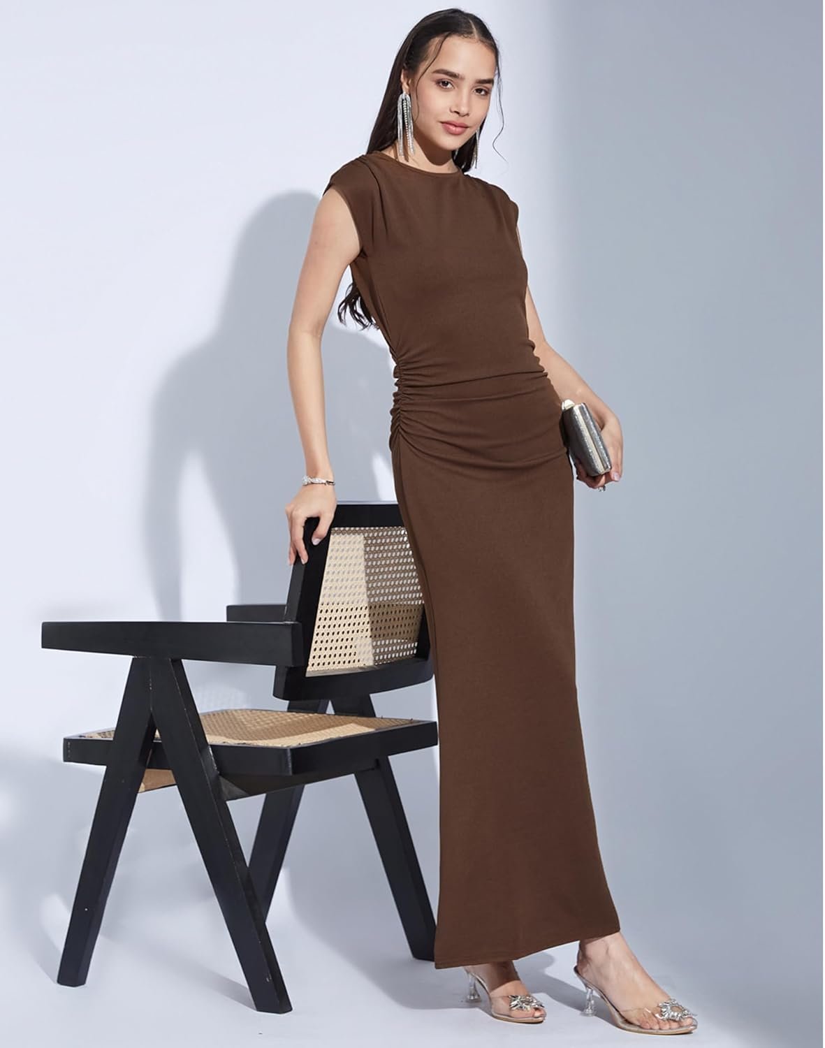 SIRIL Western Dress | Lycra Solid Dress for Women | Bodycon Dress for Women | One Piece Maxi Dress for Women by Prixsa.com - Image 5