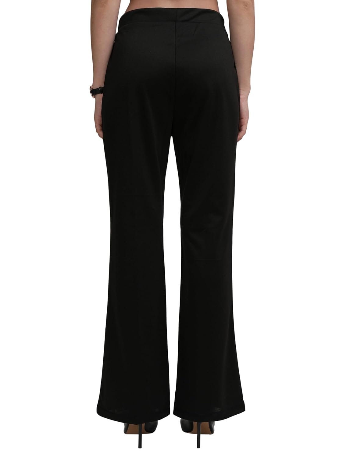 Tokyo Talkies Women's Slim Fit Bootcut Trousers | Stretchable Trousers | Casual Trousers | Mid-Rise by Prixsa.com - Image 3