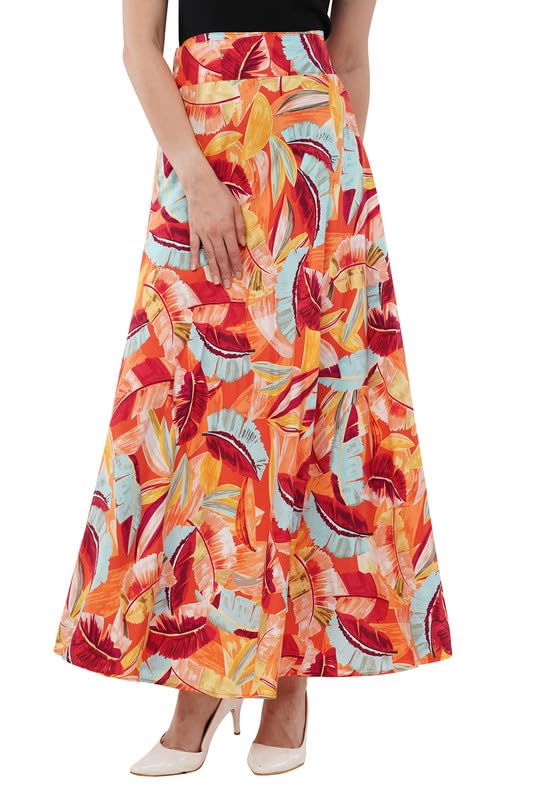 MedleyHues Women's Printed Maxi Wraparound Skirt by Prixsa.com - Image 5