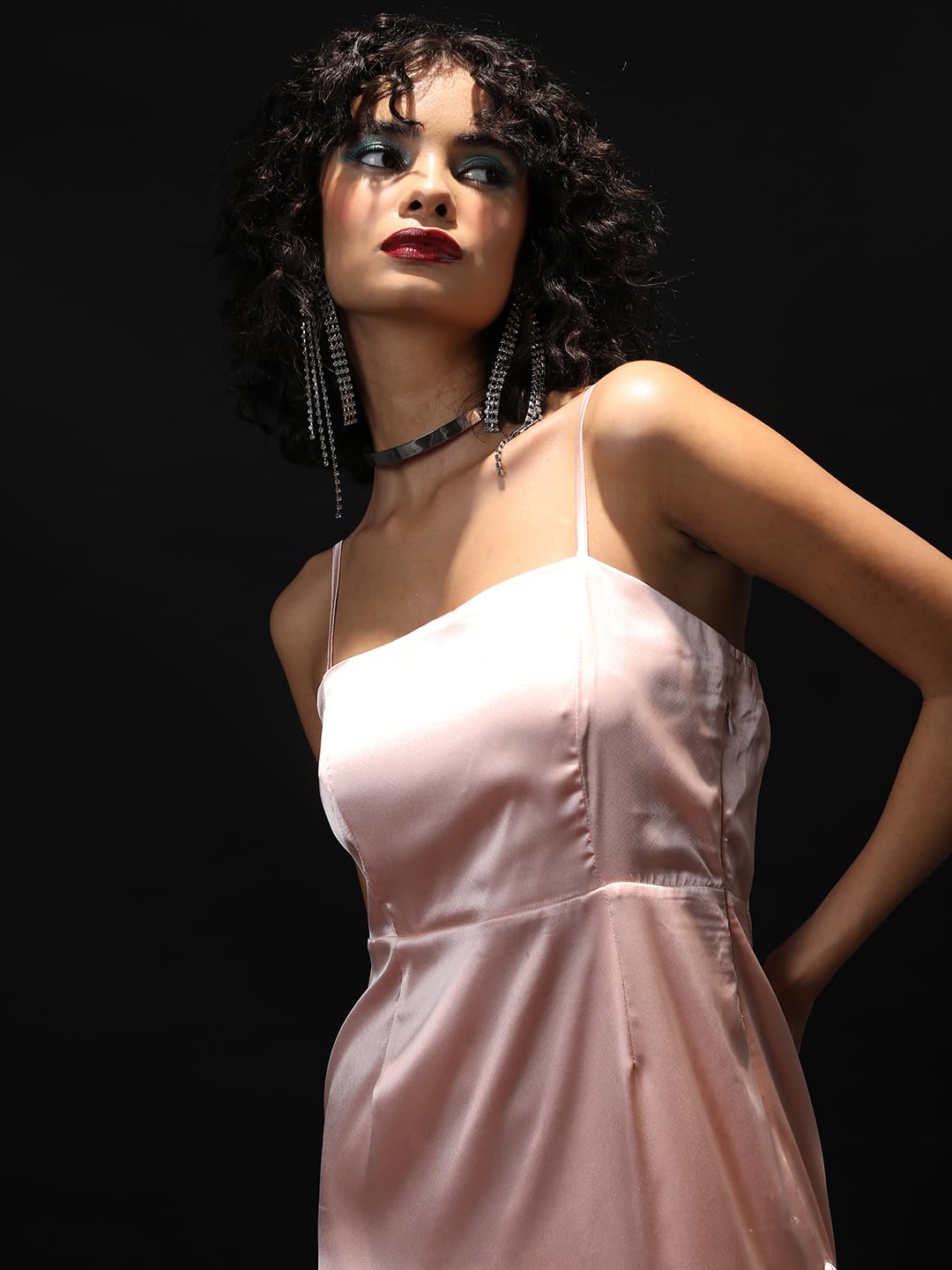 Tokyo Talkies Women's Sleeveless Square Neck Solid Dresses | Stylish Dresses | Party Dresses by Prixsa.com - Image 5