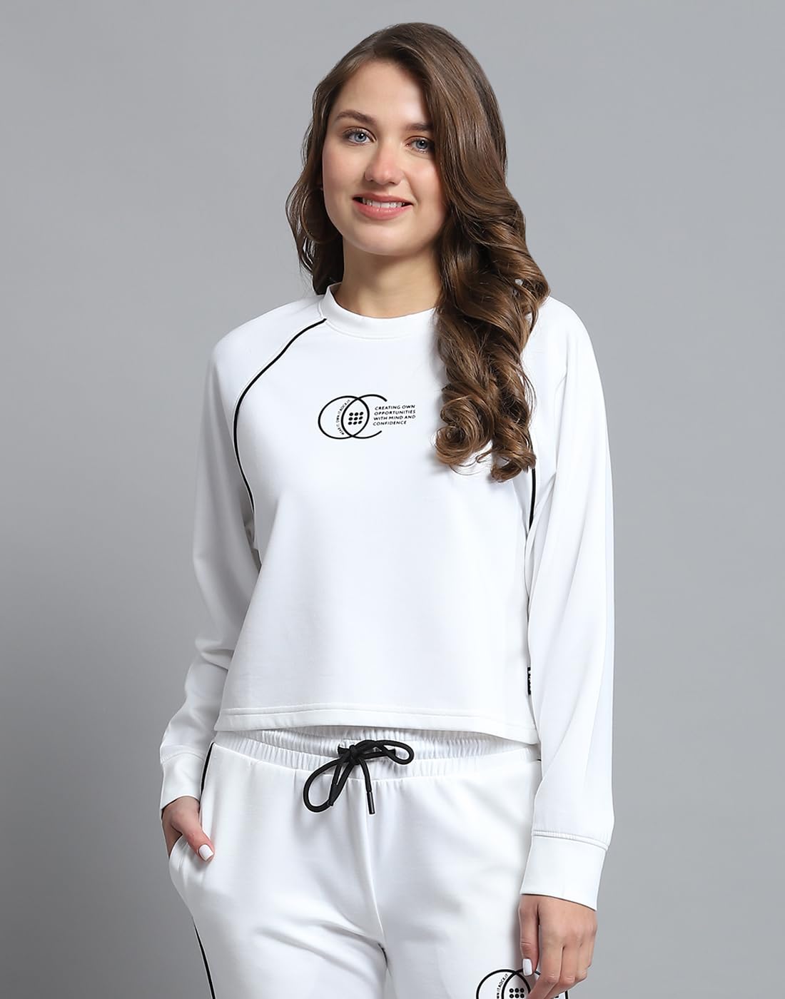 ROCK.IT from house of Monte Carlo Womens Self Design White Round Neck Full Sleeve Sweatshirt_2240102728 by Prixsa.com - Image 2