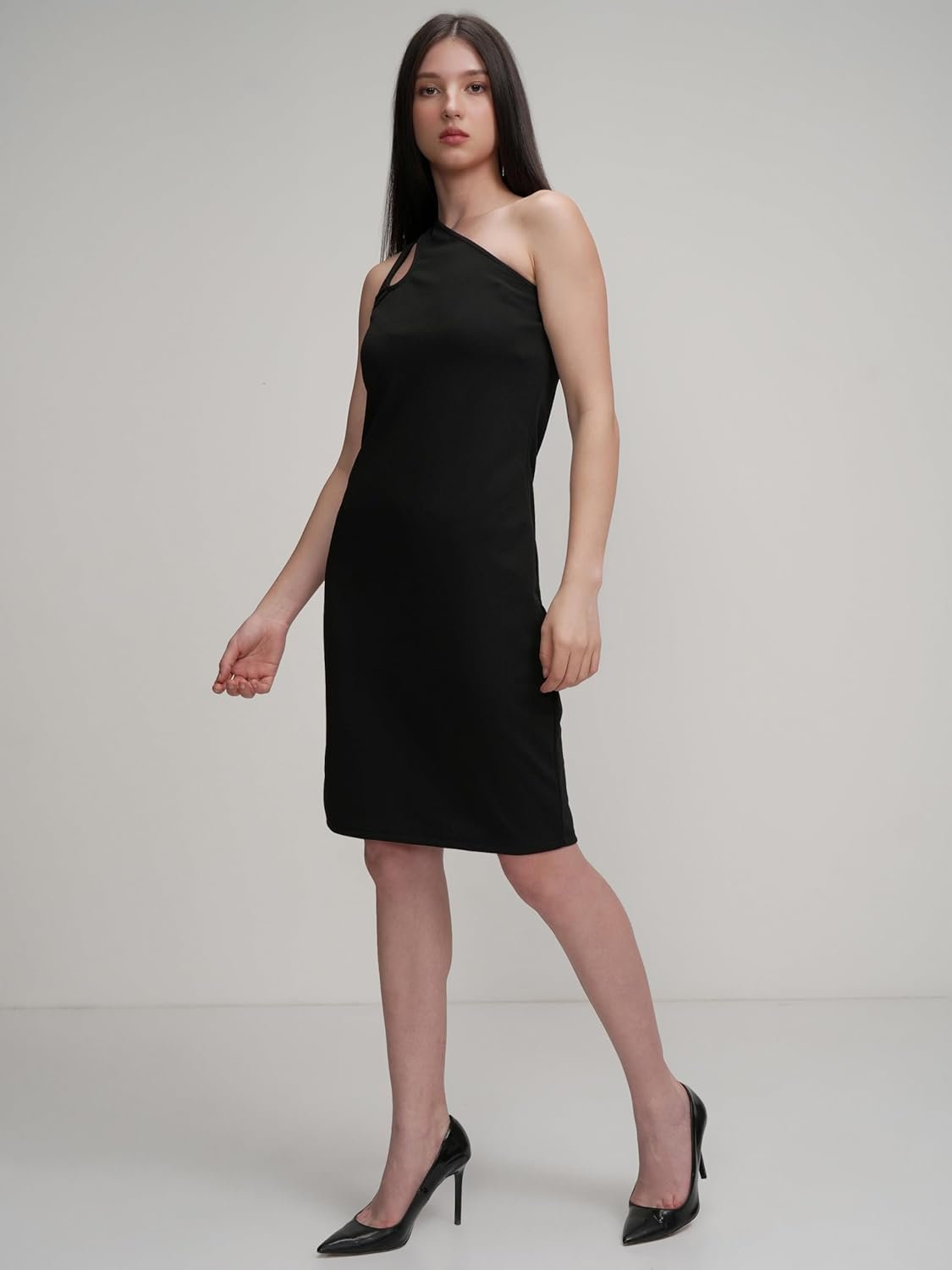 Tokyo Talkies Women's Dresses for Women | One Shoulder | Cut-Out Detail | Bodycon Sheath | Above Knee Dress | Chic & Stylish by Prixsa.com - Image 7
