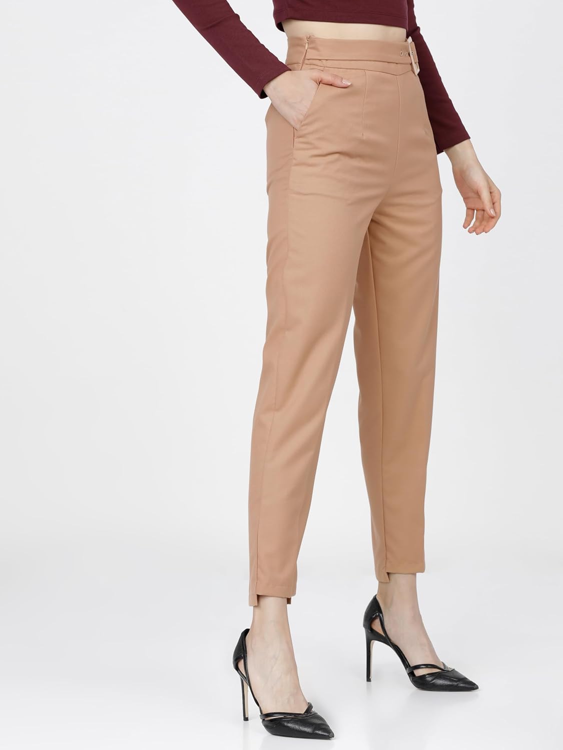 Tokyo Talkies Women's Tapered Casual Pants by Prixsa.com - Image 4