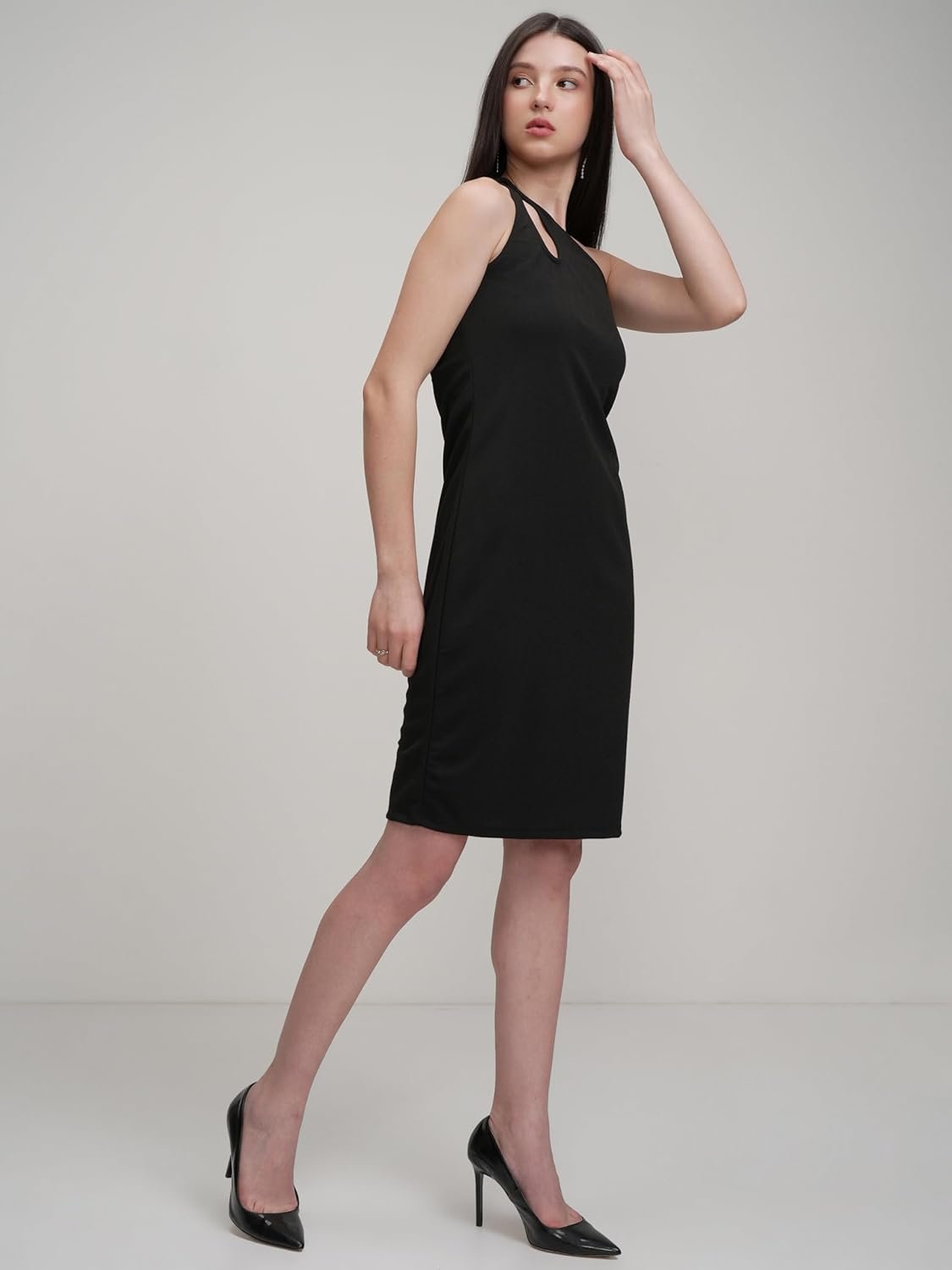 Tokyo Talkies Women's Dresses for Women | One Shoulder | Cut-Out Detail | Bodycon Sheath | Above Knee Dress | Chic & Stylish by Prixsa.com - Image 4