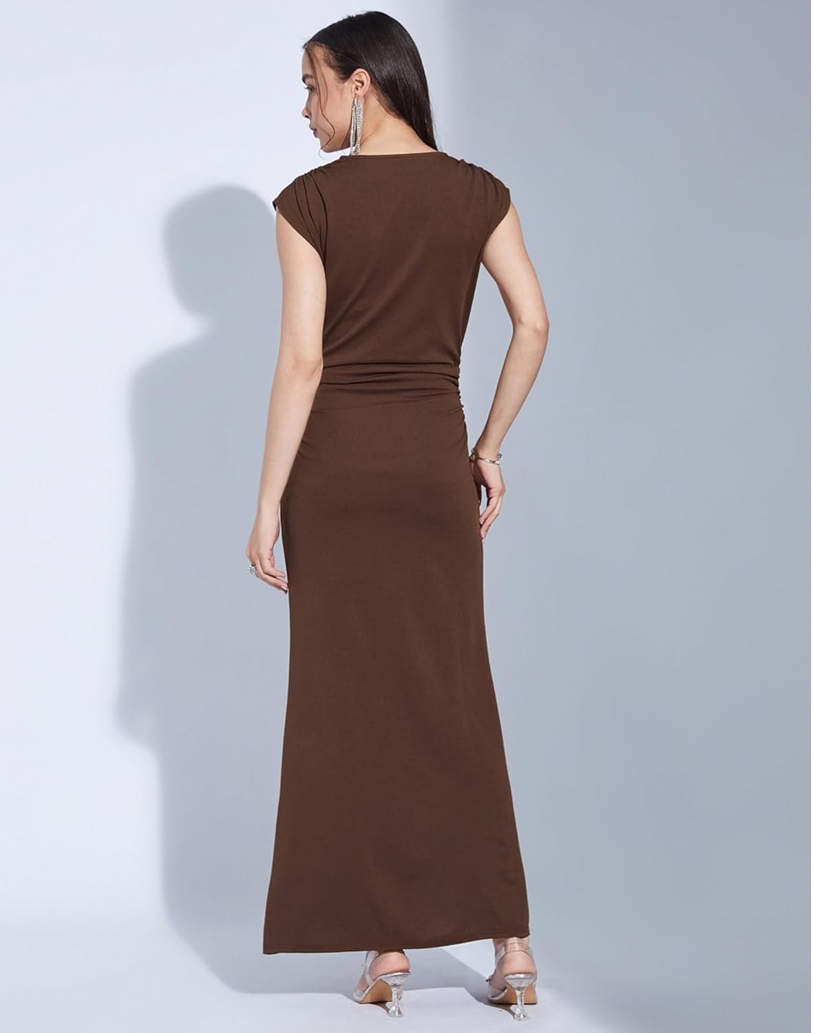 SIRIL Western Dress | Lycra Solid Dress for Women | Bodycon Dress for Women | One Piece Maxi Dress for Women by Prixsa.com - Image 2
