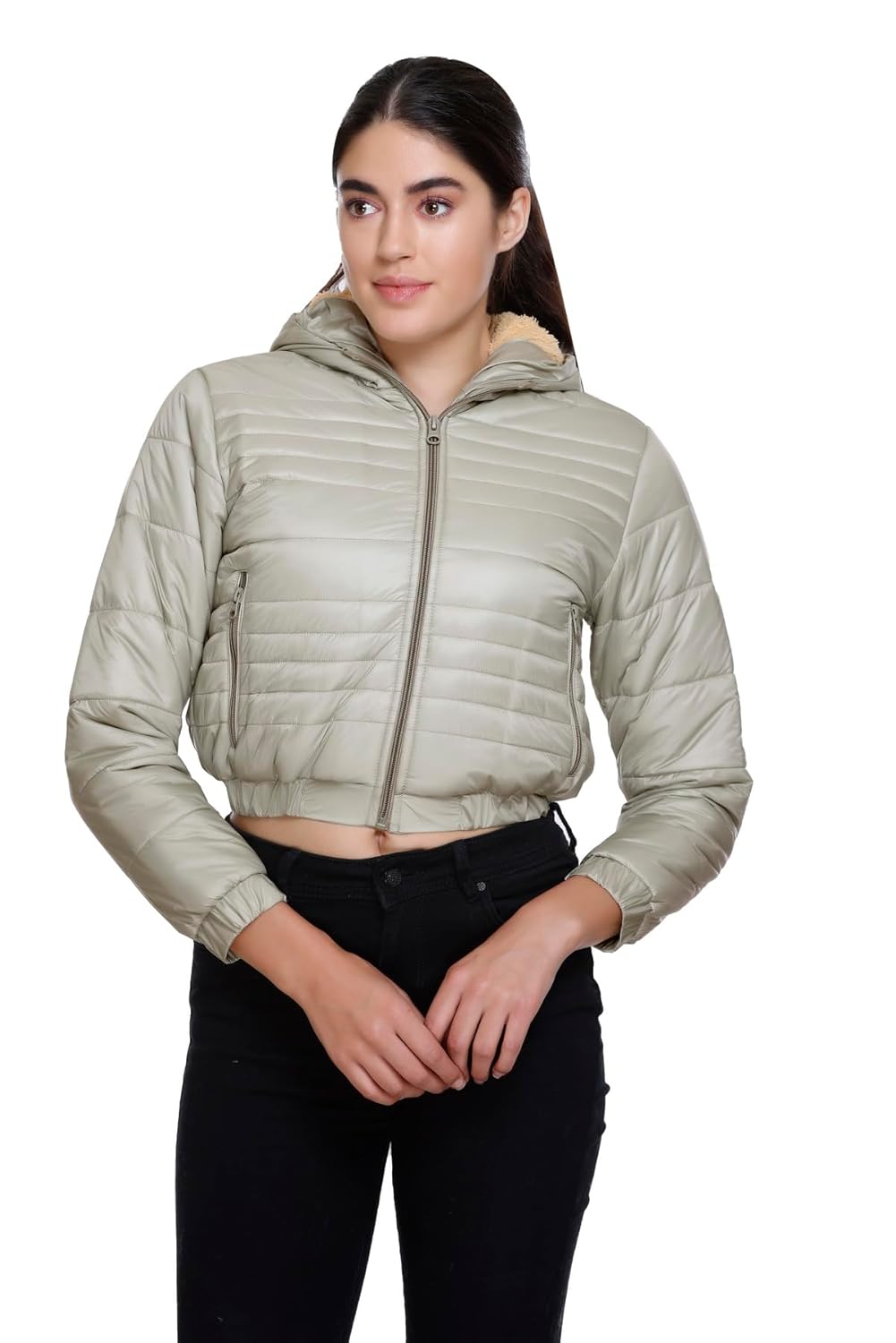 RARE TIMES Winter Women Crop Jacket | Full Sleeve Winter Jacket For Women | Stylish Crop Jacket for Women by Prixsa.com