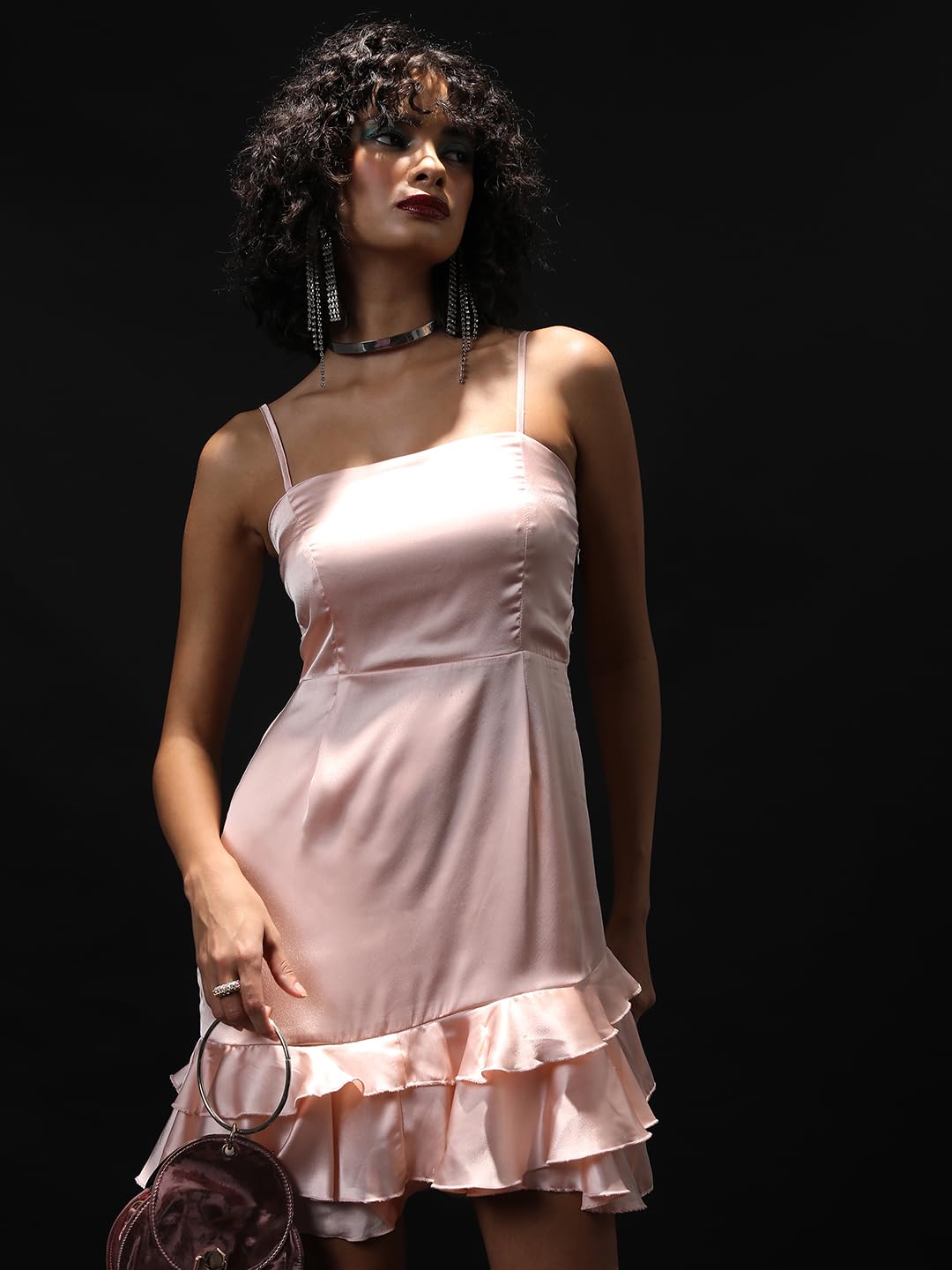 Tokyo Talkies Women's Sleeveless Square Neck Solid Dresses | Stylish Dresses | Party Dresses by Prixsa.com - Image 4
