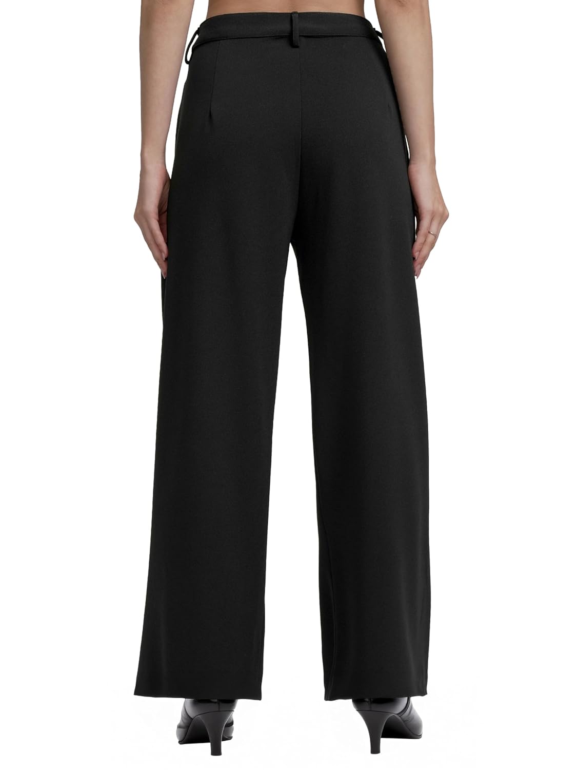Tokyo Talkies Women's Flared Regular Trousers | Stretchable Trousers|Mid-Rise by Prixsa.com - Image 3