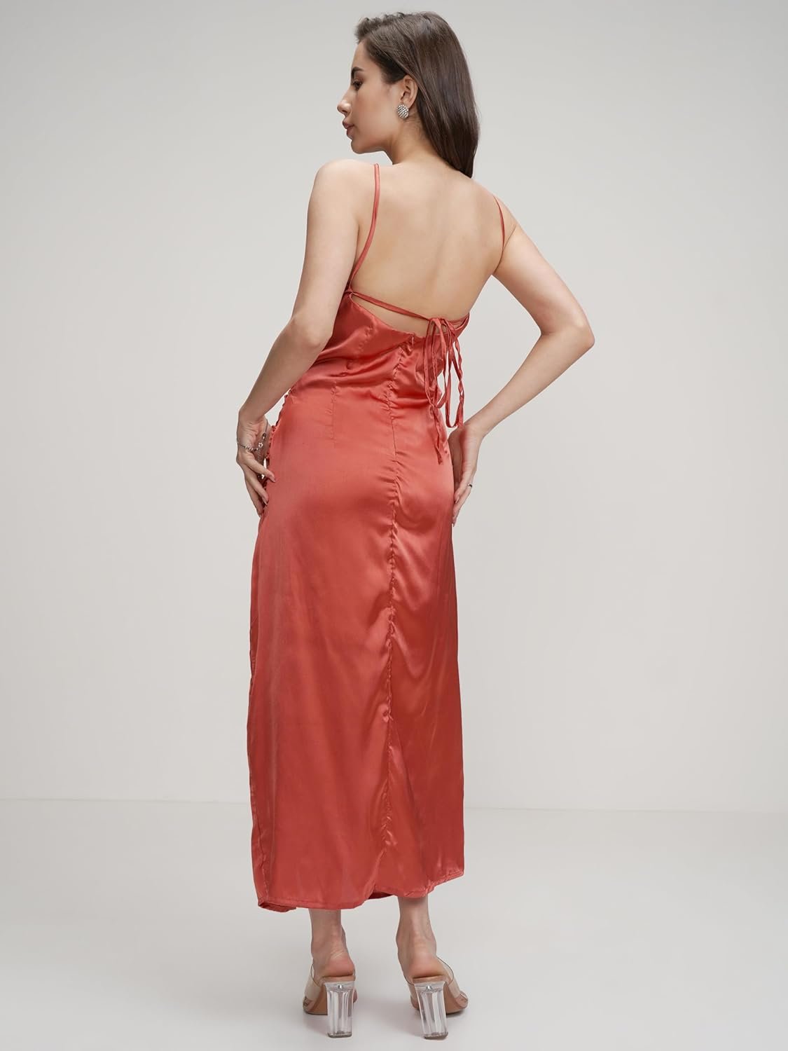 Tokyo Talkies Women's Sleeveless Shoulder Straps Solid Dresses | Stylish Dresses | Party Dresses by Prixsa.com - Image 6