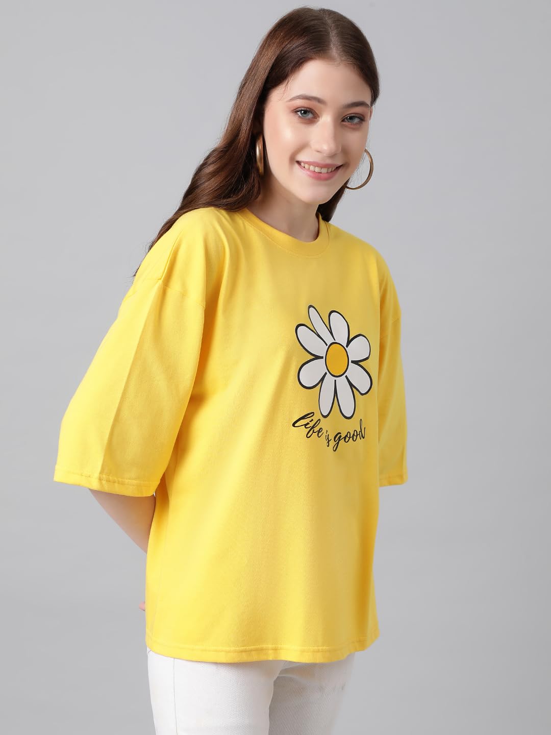 KOTTY Women’s Solid Slim Fit T-Shirt – Classic Round Neck, Stretchable Cotton Tee by Prixsa.com - Image 2