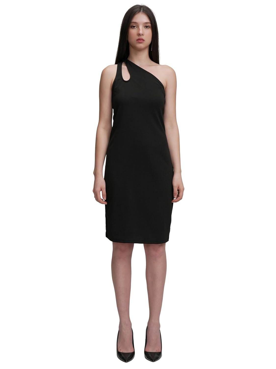 Tokyo Talkies Women's Dresses for Women | One Shoulder | Cut-Out Detail | Bodycon Sheath | Above Knee Dress | Chic & Stylish by Prixsa.com