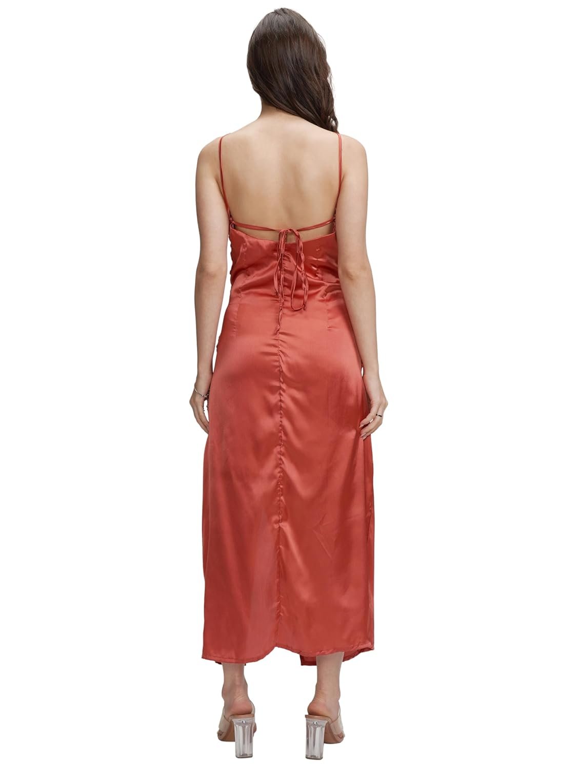 Tokyo Talkies Women's Sleeveless Shoulder Straps Solid Dresses | Stylish Dresses | Party Dresses by Prixsa.com - Image 3