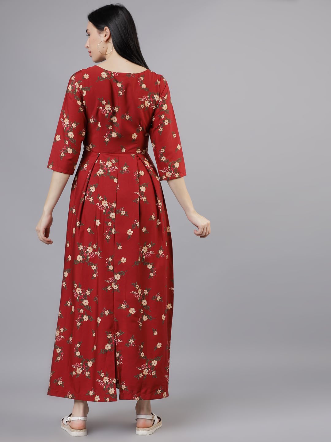 Tokyo Talkies Women's Three-Quarter Sleeves Boat Neck Printed Dresses | Stylish Dresses | Casual Dresses by Prixsa.com - Image 3