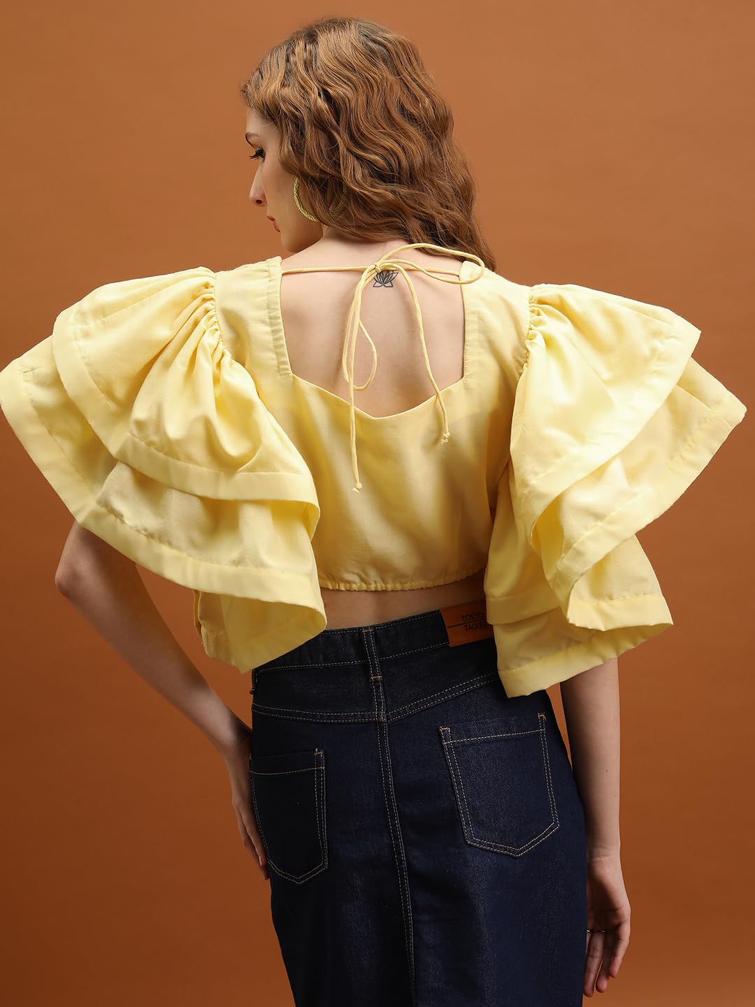 Tokyo Talkies Women's Solid Regular Fit Tops by Prixsa.com - Image 3