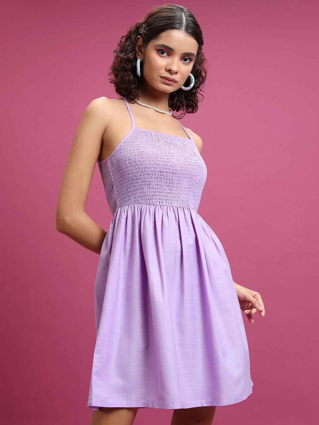 Tokyo Talkies Women's Sleeveless Shoulder Strap Solid Dresses | Stylish Dresses | Casual Dresses by Prixsa.com - Image 4