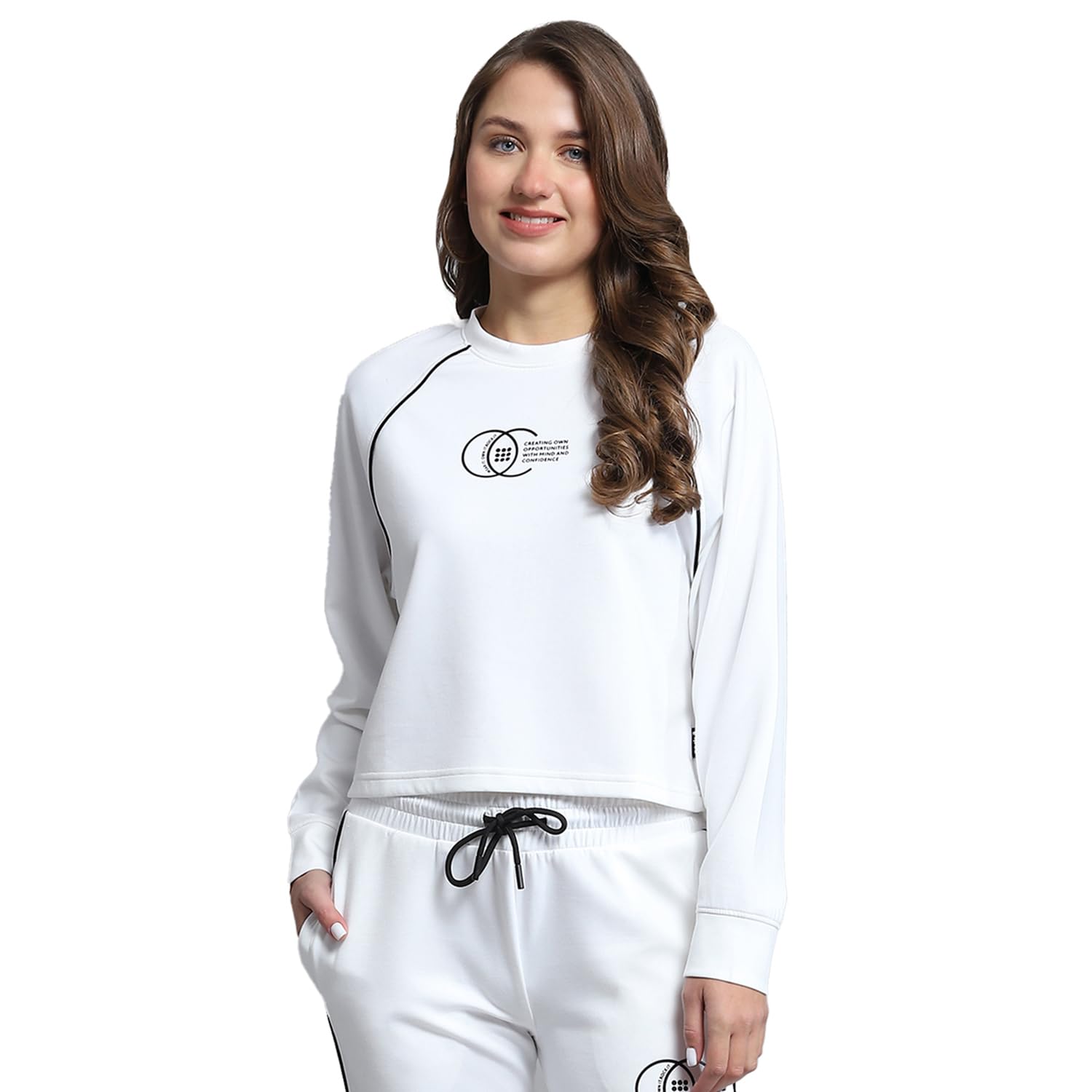 ROCK.IT from house of Monte Carlo Womens Self Design White Round Neck Full Sleeve Sweatshirt_2240102728 by Prixsa.com