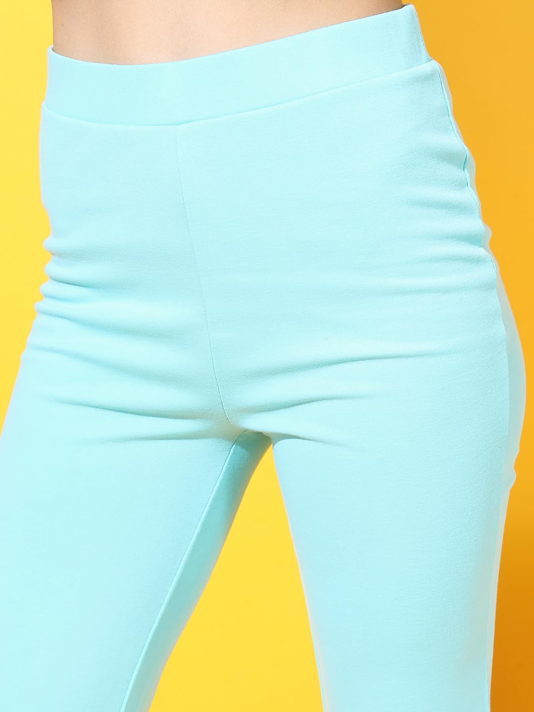 Tokyo Talkies Women's Flared Regular Trousers | Stretchable Trousers | Casual Trousers| Mid-Rise by Prixsa.com - Image 5