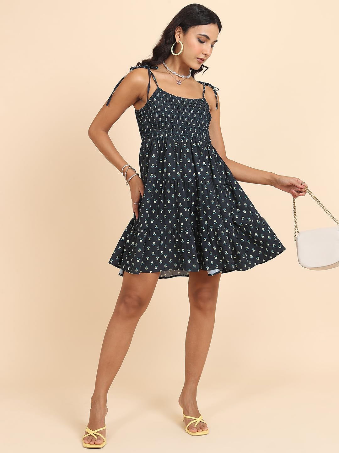 Tokyo Talkies Women's Sleeveless Shoulder Strap Printed Dresses | Stylish Dresses | Casual Dresses by Prixsa.com - Image 2