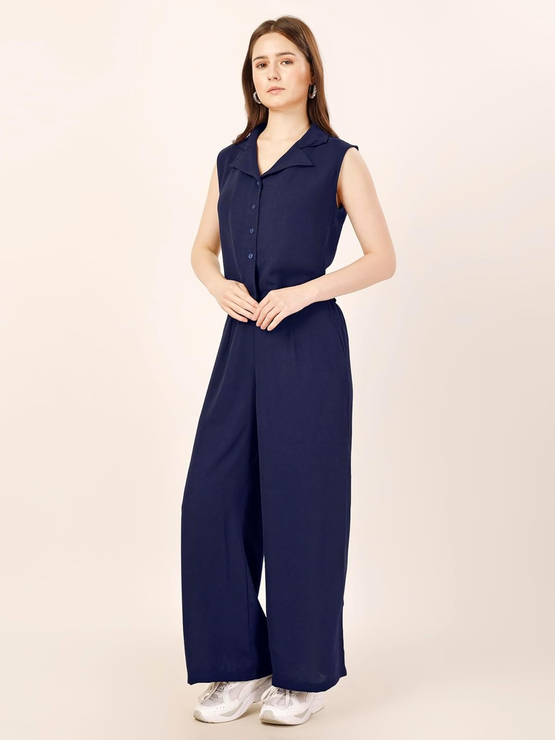 Fashfun Women's Solid Waist-Coat Co-ord Set by Prixsa.com - Image 4