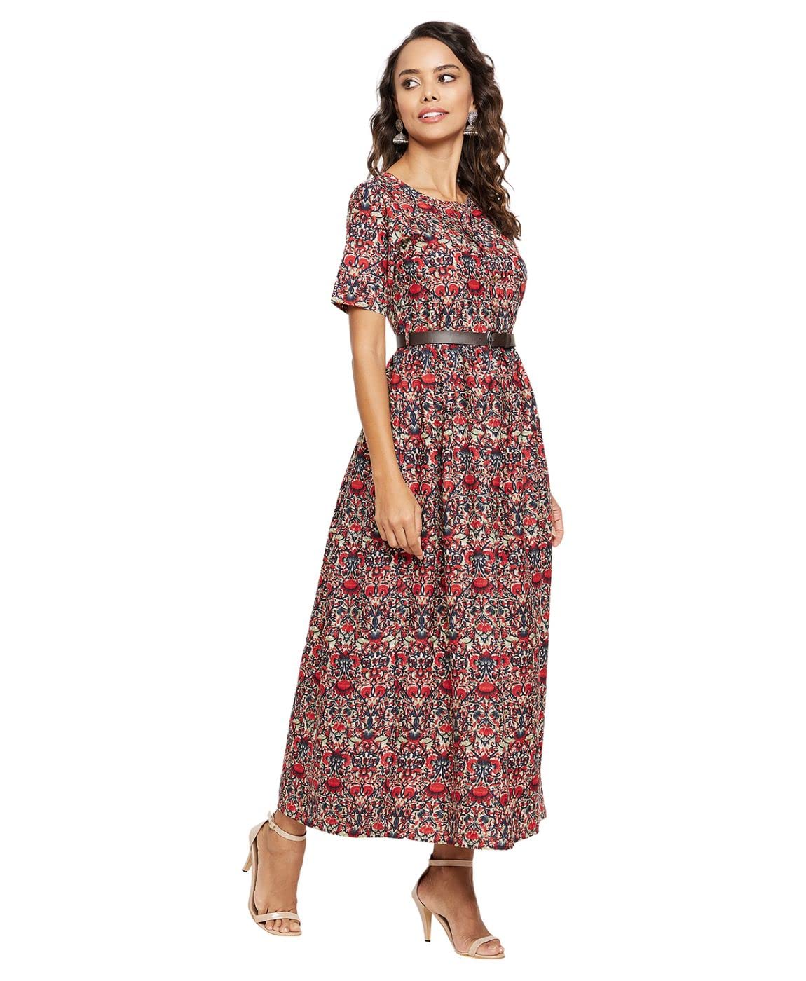 Uptownie Lite Women's Crepe Skater Maxi Dress by Prixsa.com - Image 8