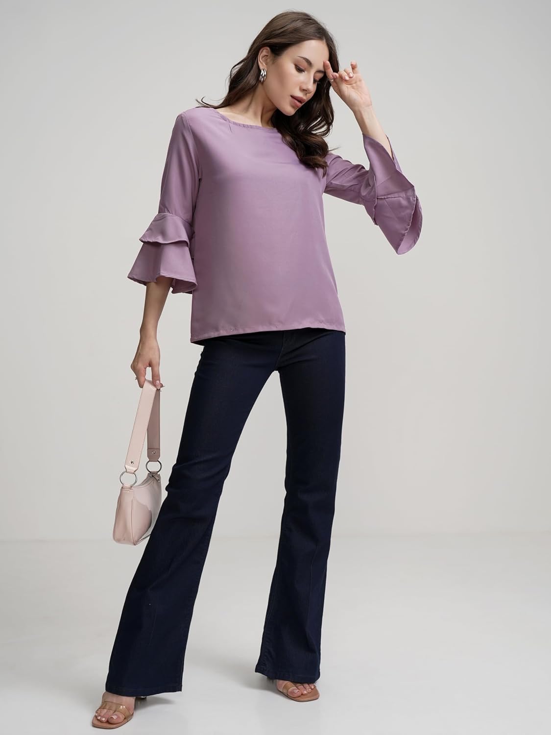 Tokyo Talkies Women's Solid Regular Fit Shirt by Prixsa.com - Image 2