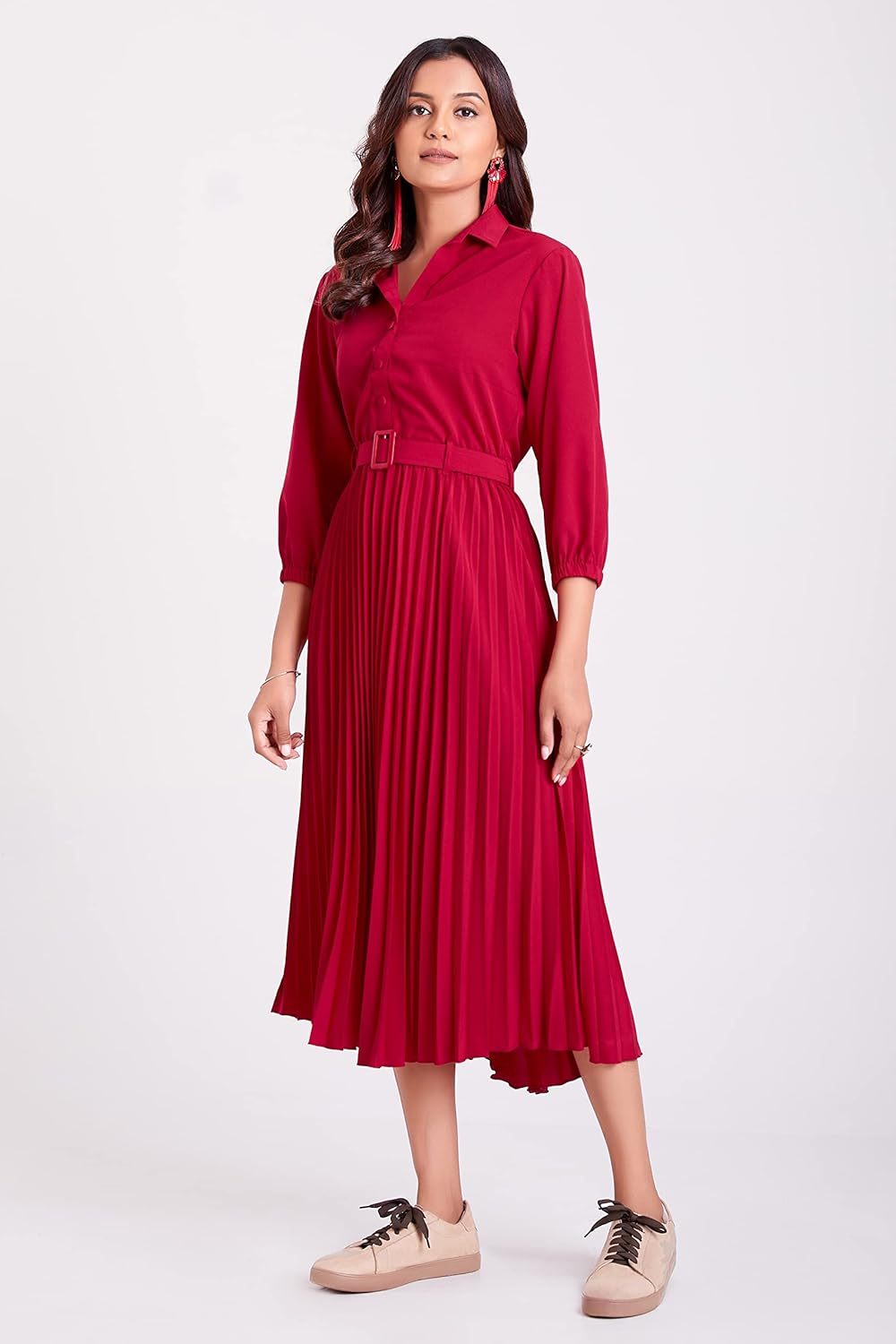 flowervelly Summer Dresses for Women one Piece Dress Naira Cut Kurta Set midi Dress Cord Set Long Dresses Cotton Kurta Set for Women Green by Prixsa.com - Image 7