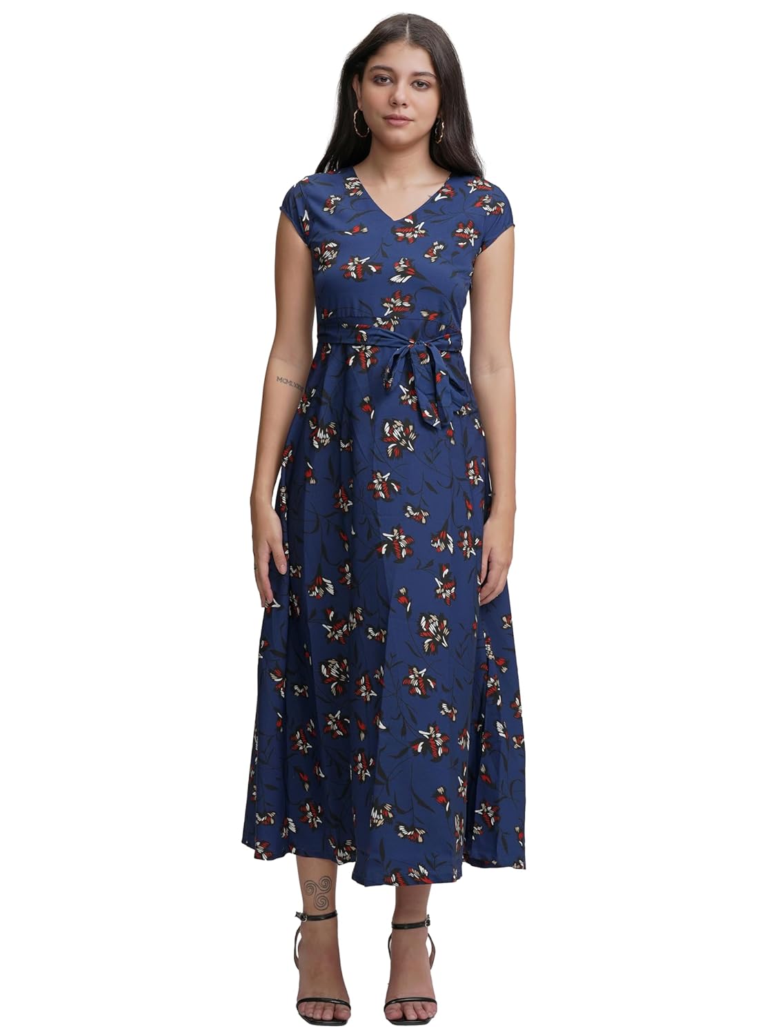 Tokyo Talkies Women's Polyester TTJ6002866 Calf Length Dress by Prixsa.com