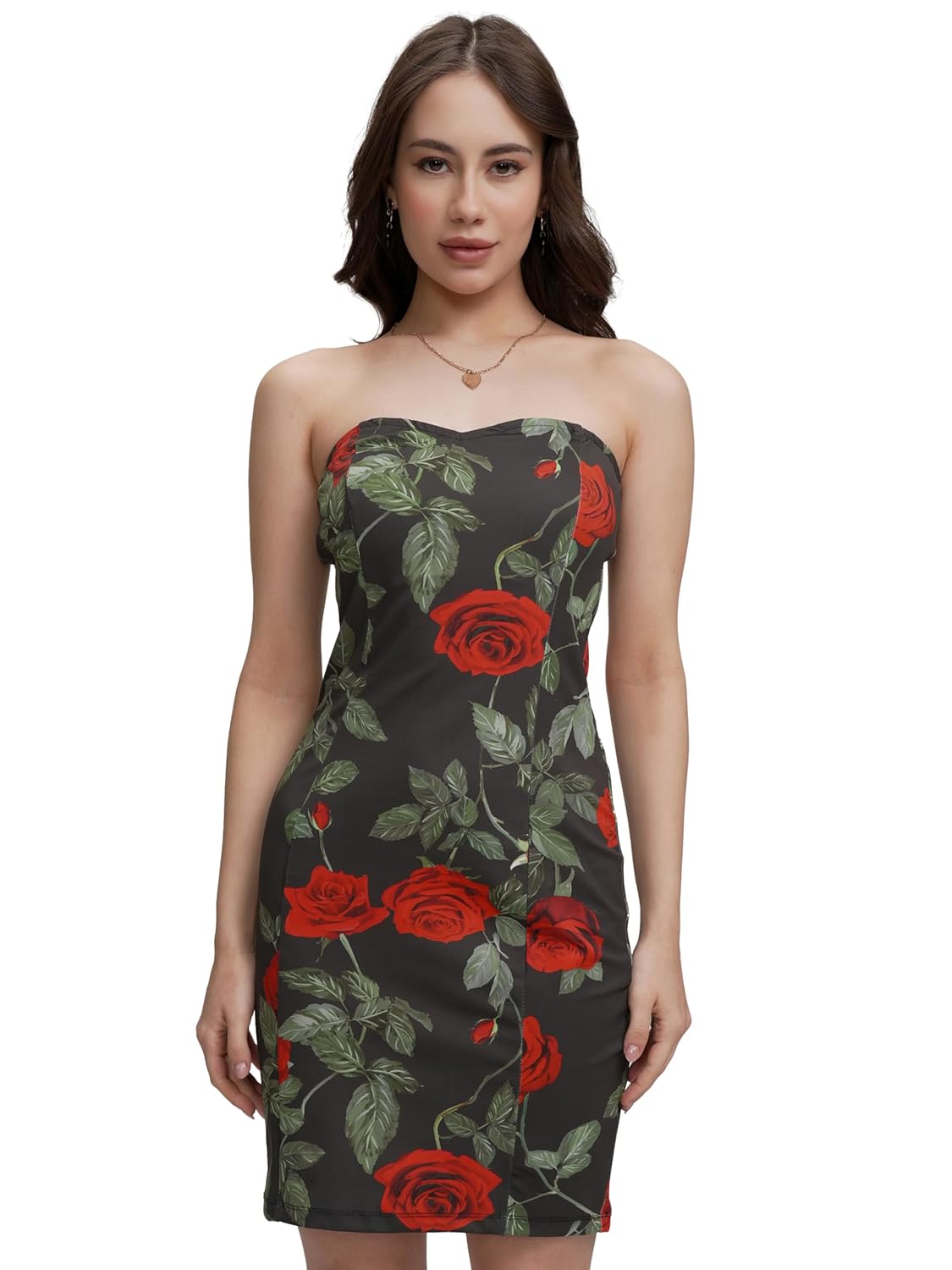 Tokyo Talkies Womens Glamorous Off-Shoulder Floral Bodycon Mini Dress | Sleek & Flattering Silhouette for A Bold Statement| Stylish by Prixsa.com