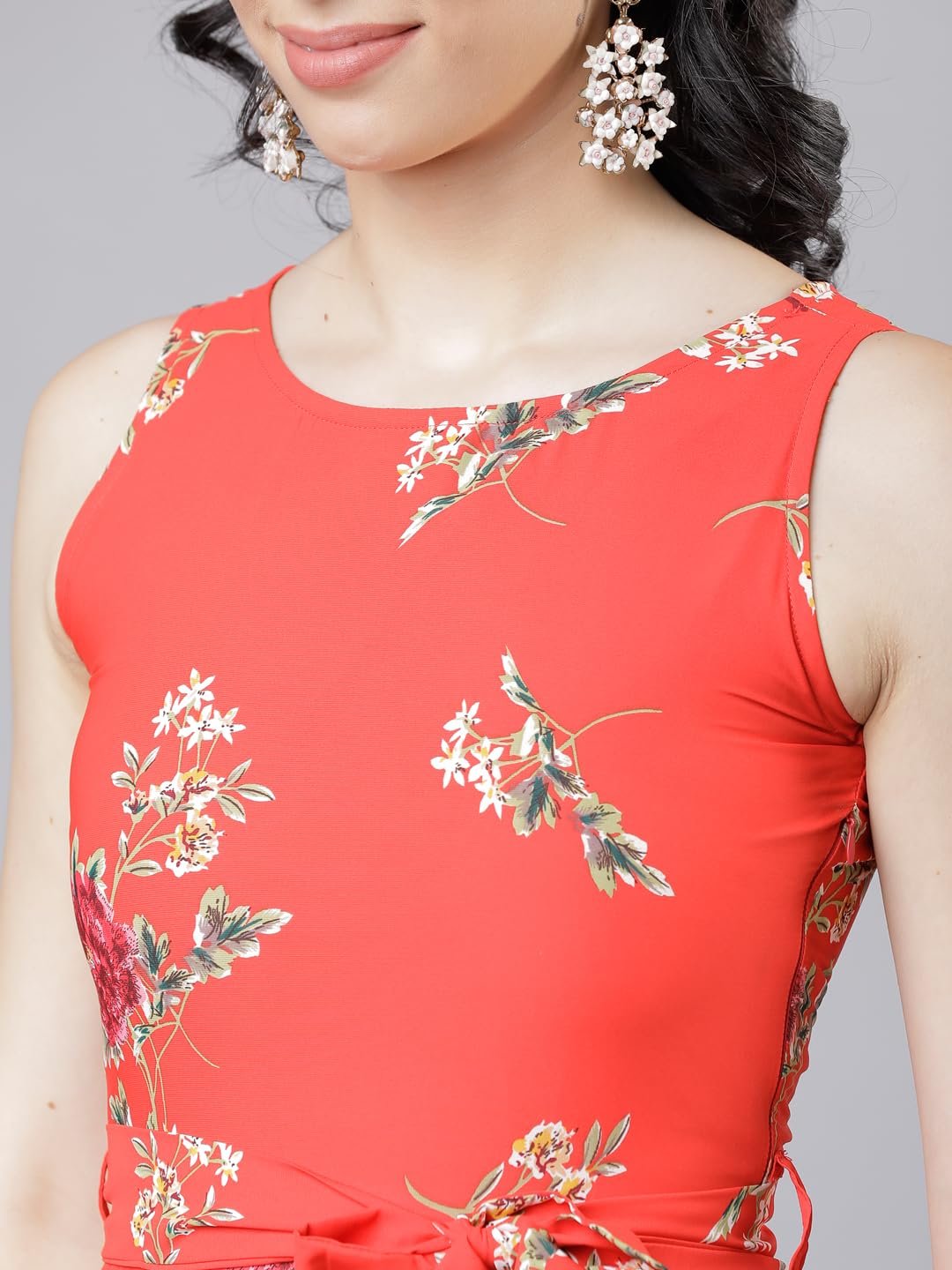 Tokyo Talkies Women's Sleeveless Boat Neck Printed Dresses | Stylish Dresses | Casual Dresses by Prixsa.com - Image 5