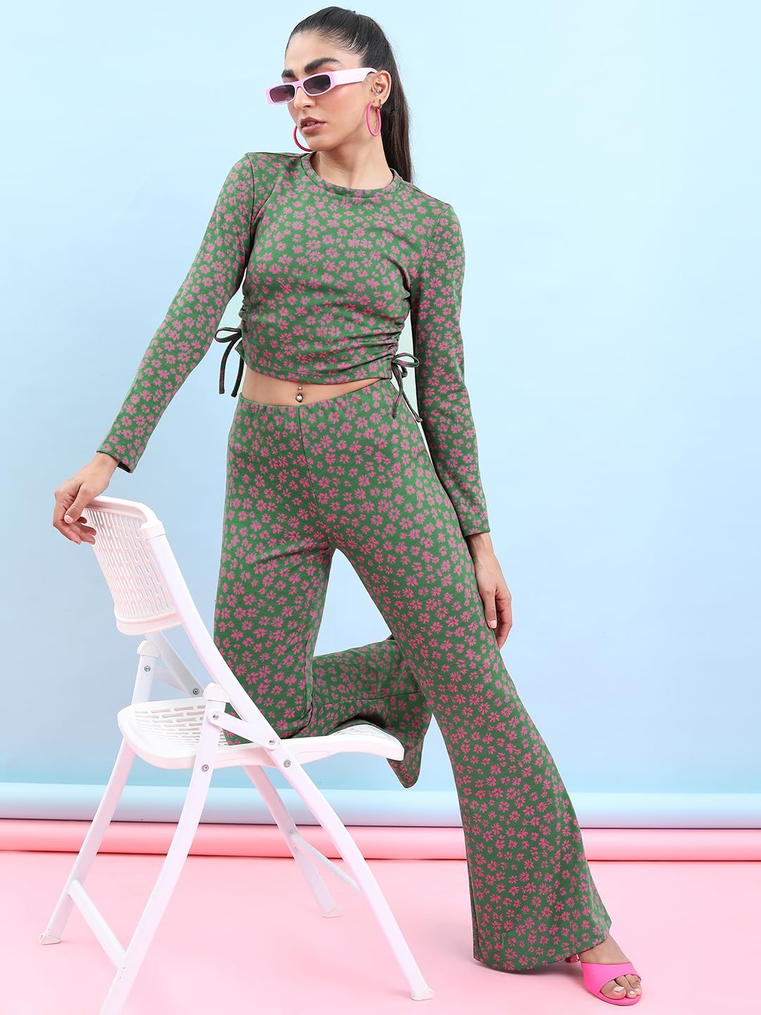 Tokyo Talkies Women's Long Sleeves Round Neck Printed Tops| Stylish | Casual Wear by Prixsa.com - Image 2