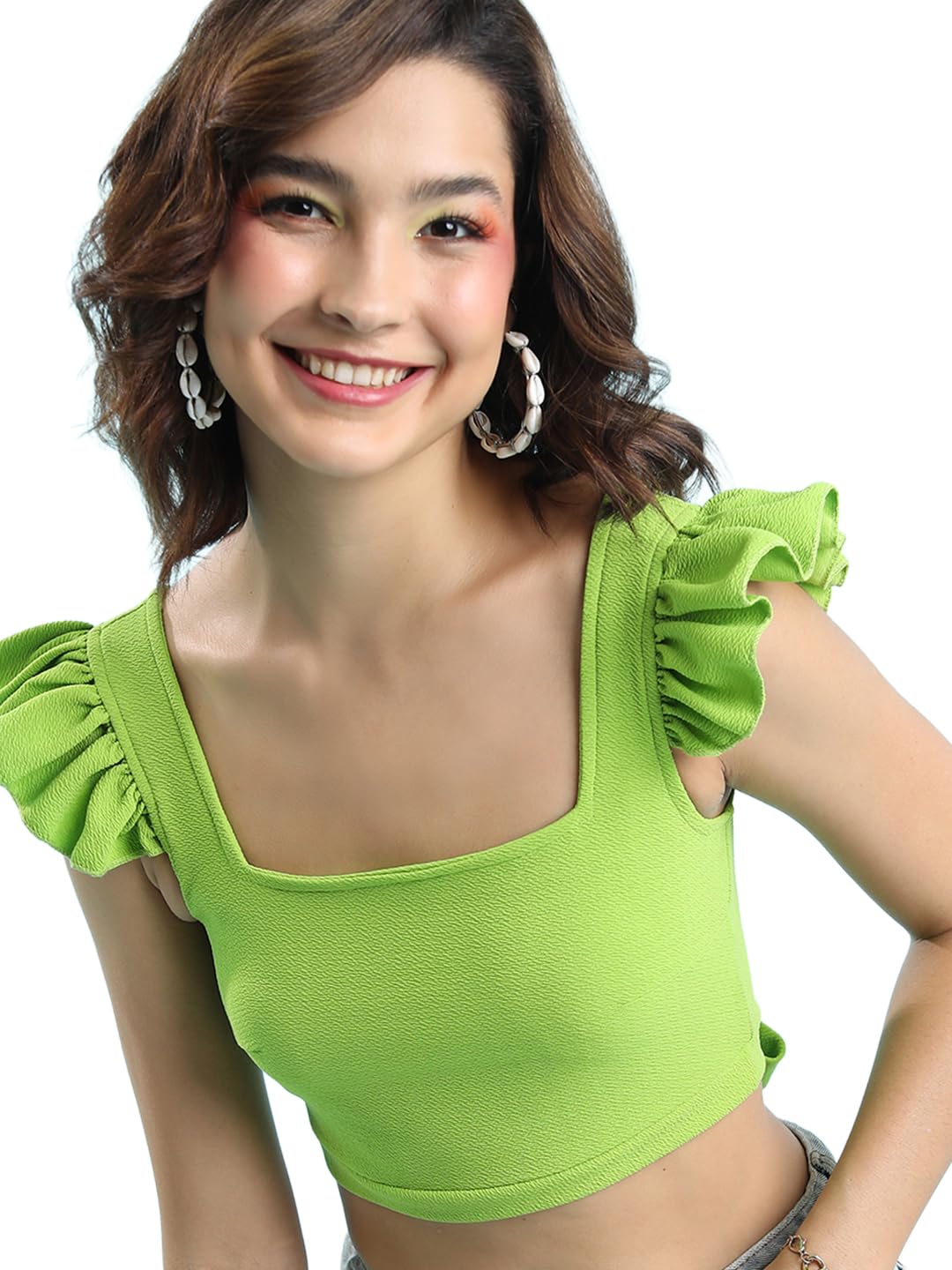 Tokyo Talkies Women's Solid Regular Fit Tops by Prixsa.com